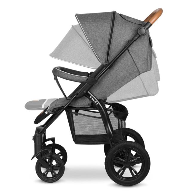 Lionelo - Carucior sport Annet Tour, De la nastere, UPF 50+, Cu maner reglabil, Plasa de tantari, Suport biberon, Saculet pentru picioare, Pana la 22 kg, Gri BYNLO-ANNET_TOUR_GREY_STONE