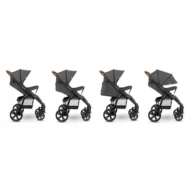 Lionelo - Carucior sport Annet Tour, De la nastere, UPF 50+, Cu maner reglabil, Plasa de tantari, Suport biberon, Saculet pentru picioare, Pana la 22 kg, Gri BYNLO-ANNET_TOUR_GREY_STONE