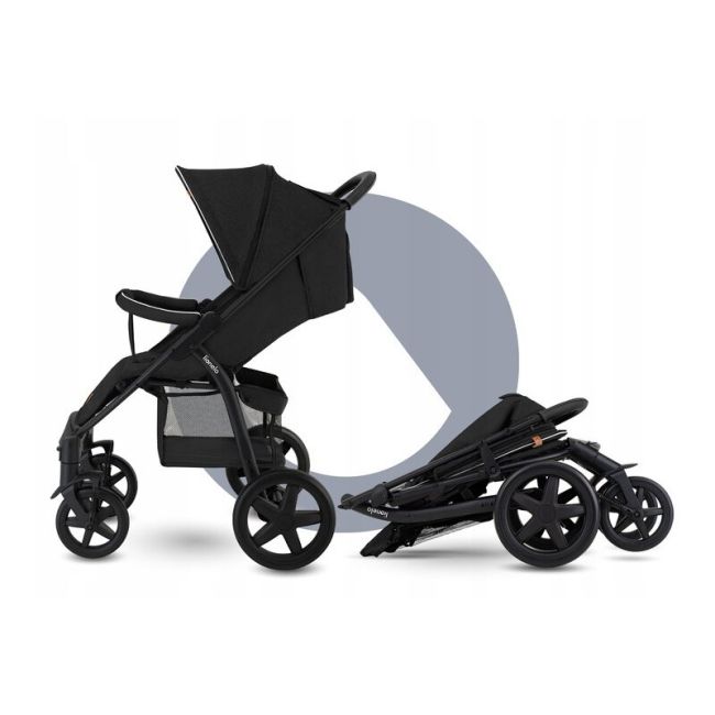 Lionelo - Carucior sport Annet Tour, De la nastere, UPF 50+, Cu maner reglabil, Plasa de tantari, Suport biberon, Saculet pentru picioare, Pana la 22 kg, Negru BYNLO-ANNET_TOUR_BLACK_CARBON