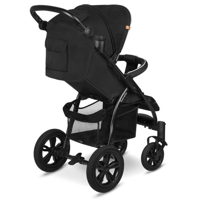 Lionelo - Carucior sport Annet Tour, De la nastere, UPF 50+, Cu maner reglabil, Plasa de tantari, Suport biberon, Saculet pentru picioare, Pana la 22 kg, Negru BYNLO-ANNET_TOUR_BLACK_CARBON