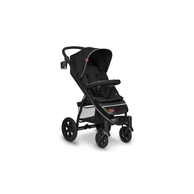 Lionelo - Carucior sport Annet Tour, De la nastere, UPF 50+, Cu maner reglabil, Plasa de tantari, Suport biberon, Saculet pentru picioare, Pana la 22 kg, Negru BYNLO-ANNET_TOUR_BLACK_CARBON