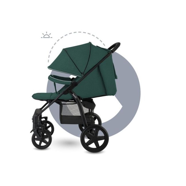 Lionelo - Carucior sport Annet Tour, De la nastere, UPF 50+, Cu maner reglabil, Plasa de tantari, Suport biberon, Saculet pentru picioare, Pana la 22 kg, Verde BYNLO-ANNET_TOUR_GREEN _TURQUOISE