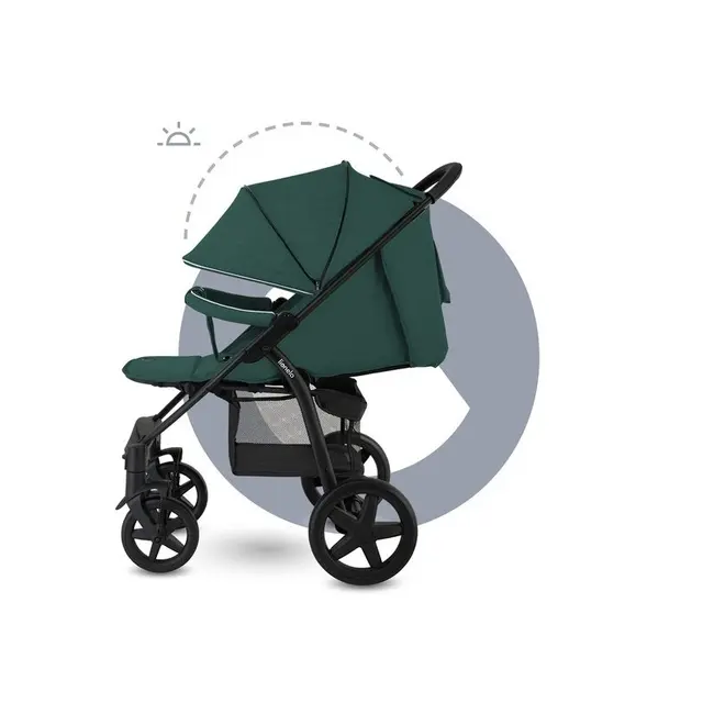 Lionelo - Carucior sport Annet Tour, De la nastere, UPF 50+, Cu maner reglabil, Plasa de tantari, Suport biberon, Saculet pentru picioare, Pana la 22 kg, Verde BYNLO-ANNET_TOUR_GREEN _TURQUOISE