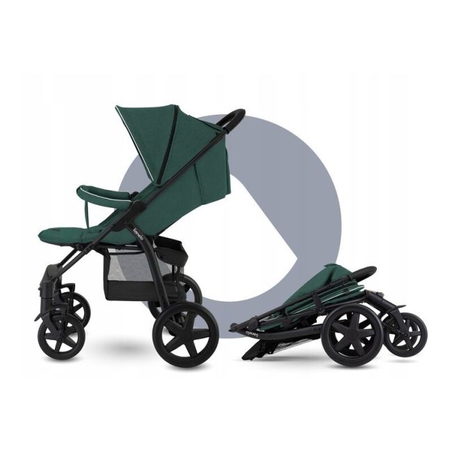 Lionelo - Carucior sport Annet Tour, De la nastere, UPF 50+, Cu maner reglabil, Plasa de tantari, Suport biberon, Saculet pentru picioare, Pana la 22 kg, Verde BYNLO-ANNET_TOUR_GREEN _TURQUOISE