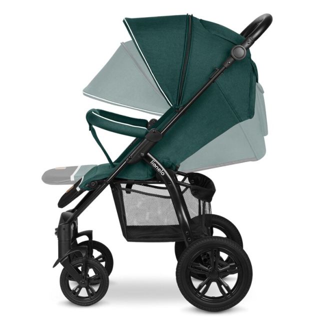 Lionelo - Carucior sport Annet Tour, De la nastere, UPF 50+, Cu maner reglabil, Plasa de tantari, Suport biberon, Saculet pentru picioare, Pana la 22 kg, Verde BYNLO-ANNET_TOUR_GREEN _TURQUOISE