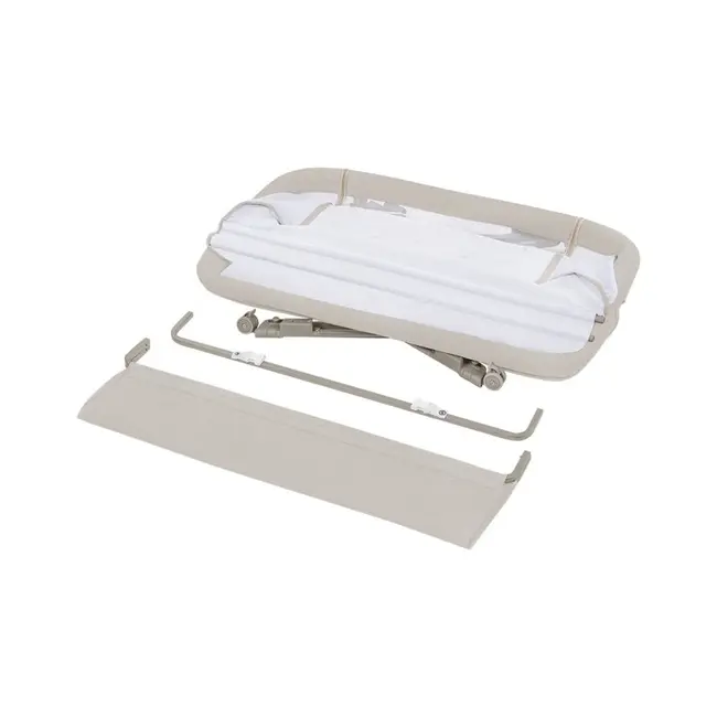 Lionelo - Patut co-sleeper Luna, 2 in 1, Cu setare unghiulara, Cu roti, Reglabil in 6 pozitii pe inaltime, Bej BYNLO-LUNA_BEIGE_SAND