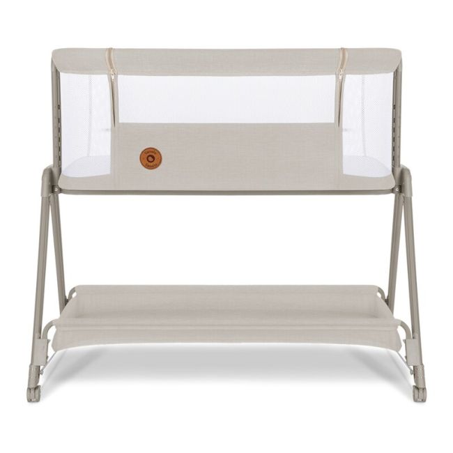 Lionelo - Patut co-sleeper Luna, 2 in 1, Cu setare unghiulara, Cu roti, Reglabil in 6 pozitii pe inaltime, Bej BYNLO-LUNA_BEIGE_SAND