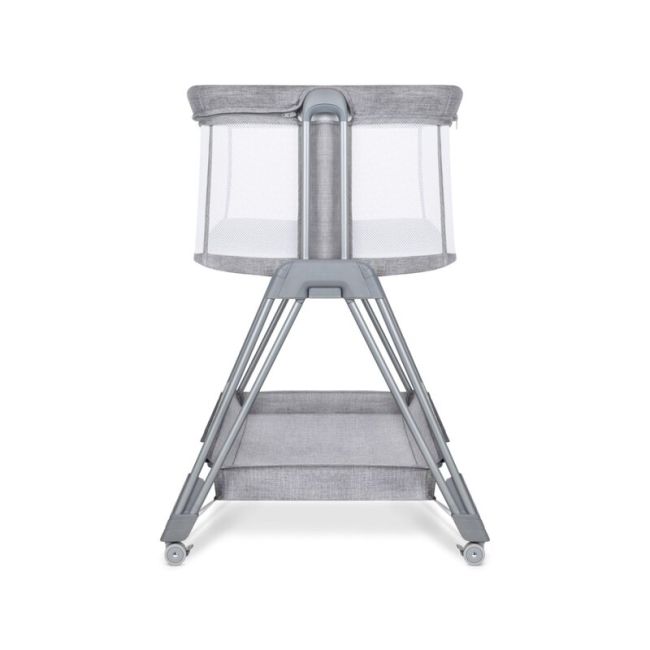 Lionelo - Patut co-sleeper Luna, 2 in 1, Cu setare unghiulara, Cu roti, Reglabil in 6 pozitii pe inaltime, Gri deschis BYNLO-LUNA_GREY_CONCRETE