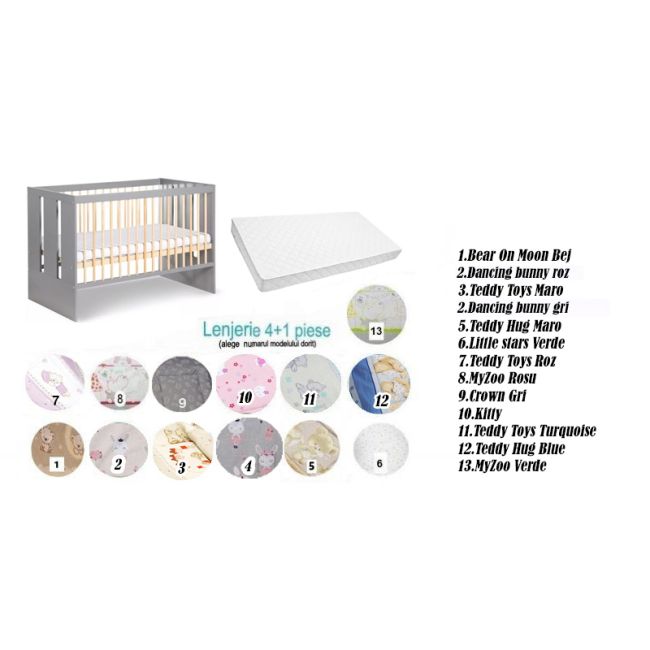 Pachet 3 in 1 Pauline Graphite Natur 120x60 00081939