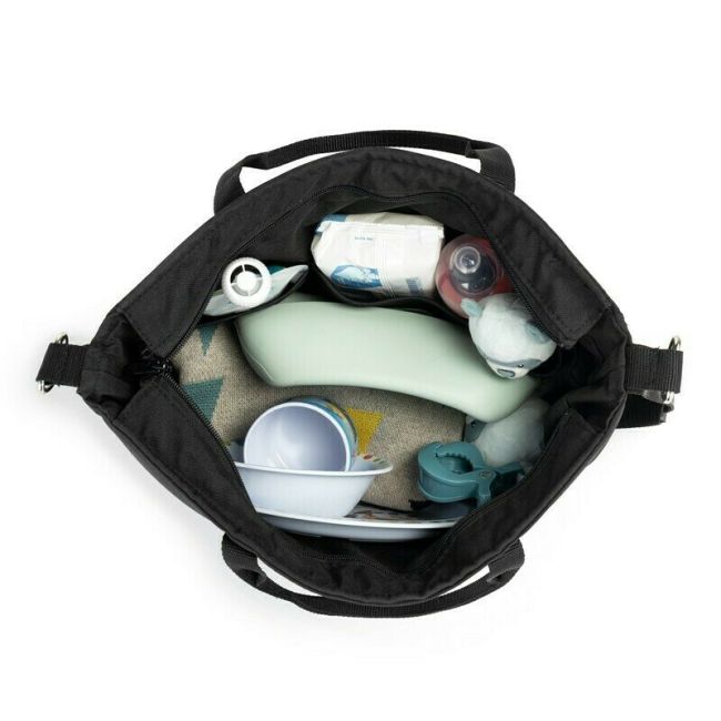 Petite&Mars - Geanta pentru mamici, Impermeabila, Cu 4 compartimente, 45 x 30 x 12 cm, Negru BYN505900