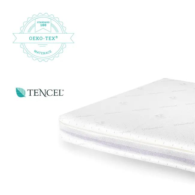 Saltea Pentru Copii, Fata Dubla, Spuma Pur Profilata Si Strat Nuca De Cocos Latexat, Husa 360, Tencel Cu Fibre De Viscoza Si Ioni De Argint Antibacteriana, 120x60x9 Cm, High Natural Pjbmattress_highpremium120