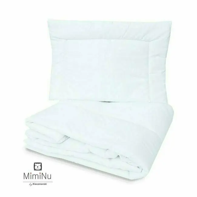 MimiNu - Set lenjerie patut cu 6 piese, Cu volanase, Cu pilota si perna, Cu doua aparatori laterale, Din bumbac, Pentru patut 120x60 cm, Colectia Royal, Powder Pink BYN6426972014939