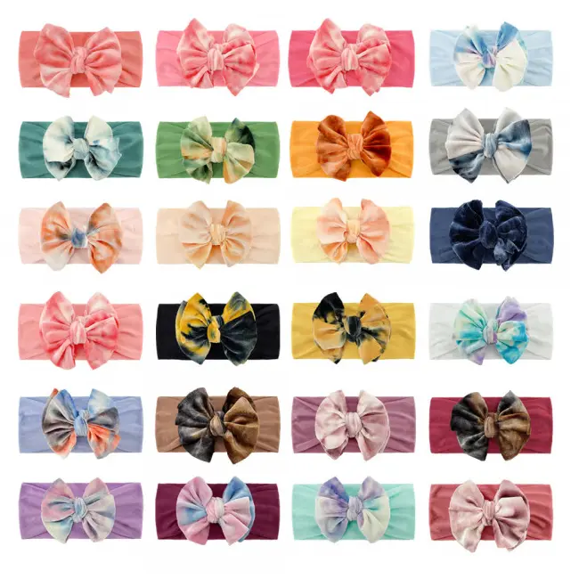 Bentita lata cu fundita din catifea MBx-21092-R20