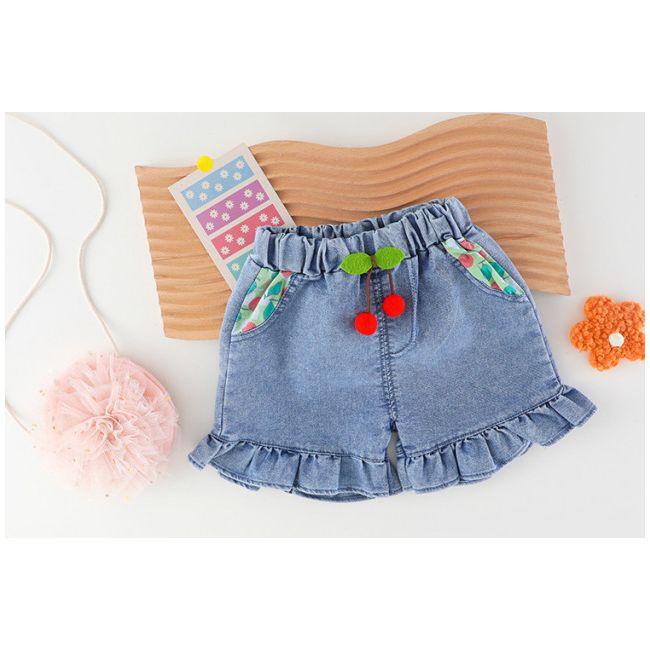 Costumas cu bluzita galbena si pantalonasi din blugi - cirese (marime disponibila: 9-12 luni (marimea 20 incaltaminte)) mbxq1899-1-dg.9-12 luni (marimea 20 incaltaminte)