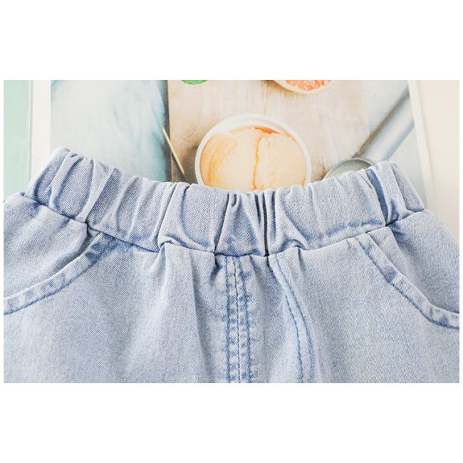 Costumas cu bluzita galbena si pantalonasi din blugi - Floricele MDXQ1966-1-dg