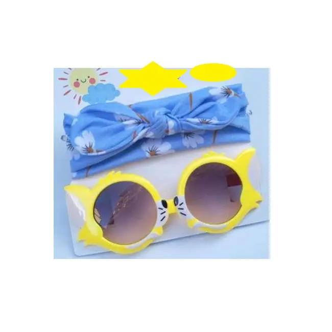 Set bentita si ochelari de soare - White flowers MDUV400-6