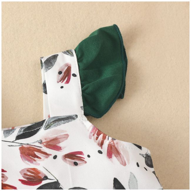 Costumas cu bluzita cu bretelute si pantalonasi scurti verzi (marime disponibila: 6-9 luni (marimea 19 incaltaminte)) mdrz0083-2-de.6-9 luni (marimea 19 incaltaminte)