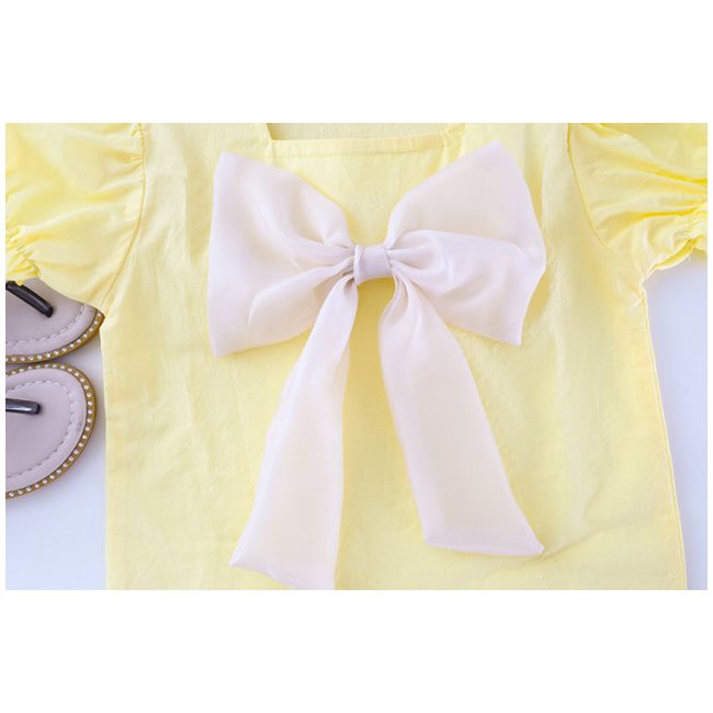 Costumas cu bluzita galbena si fundita din organza (marime disponibila: 3 ani) mdxq1937-1-dg.3 ani