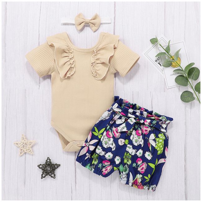 Costumas cu body crem si pantaloni scurti cu desene colorate MD02-102-de4