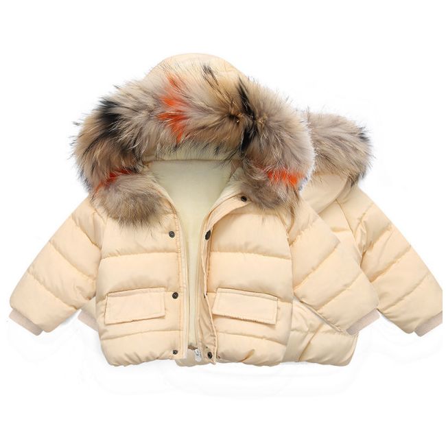 Geaca crem din fas pentru copii MDLS03-5