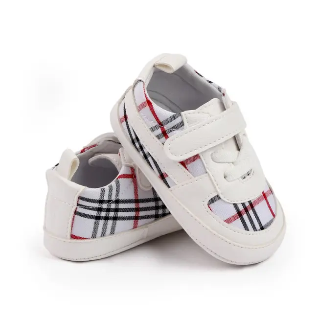 Pantofiori albi in carouri pentru baietei LID2772-1-p15