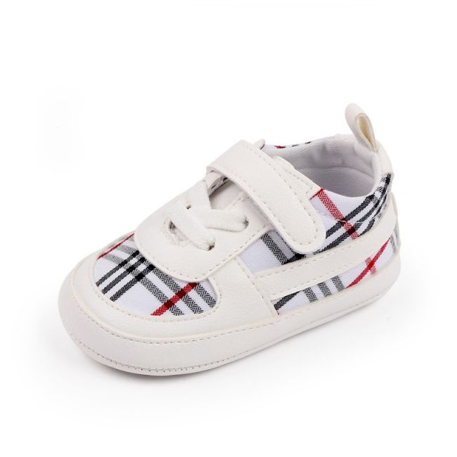 Pantofiori albi in carouri pentru baietei LID2772-1-p15