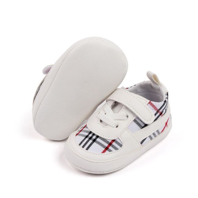 Pantofiori albi in carouri pentru baietei LID2772-1-p15