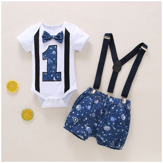 Costumas cu body pentru baietei - stars (marime disponibila: 0-3 luni) adt0025-1.0-3 luni