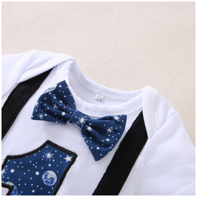 Costumas cu body pentru baietei - stars (marime disponibila: 0-3 luni) adt0025-1.0-3 luni