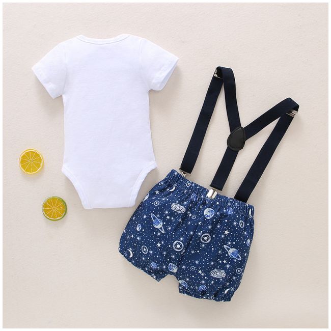 Costumas cu body pentru baietei - stars (marime disponibila: 0-3 luni) adt0025-1.0-3 luni