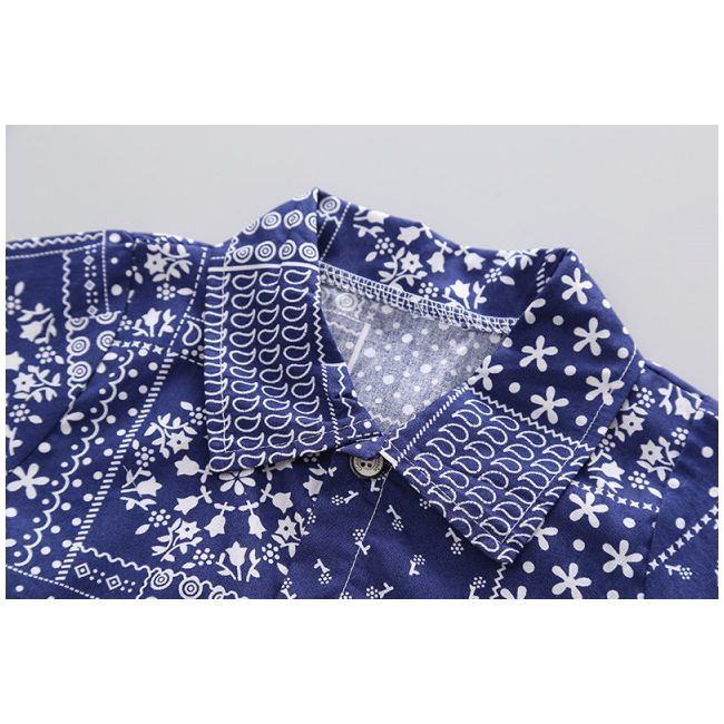 Costumas de vara pentru baietei - white prints (marime disponibila: 9-12 luni (marimea 20 incaltaminte)) mdxgsuc775-de4.9-12 luni (marimea 20 incaltaminte)