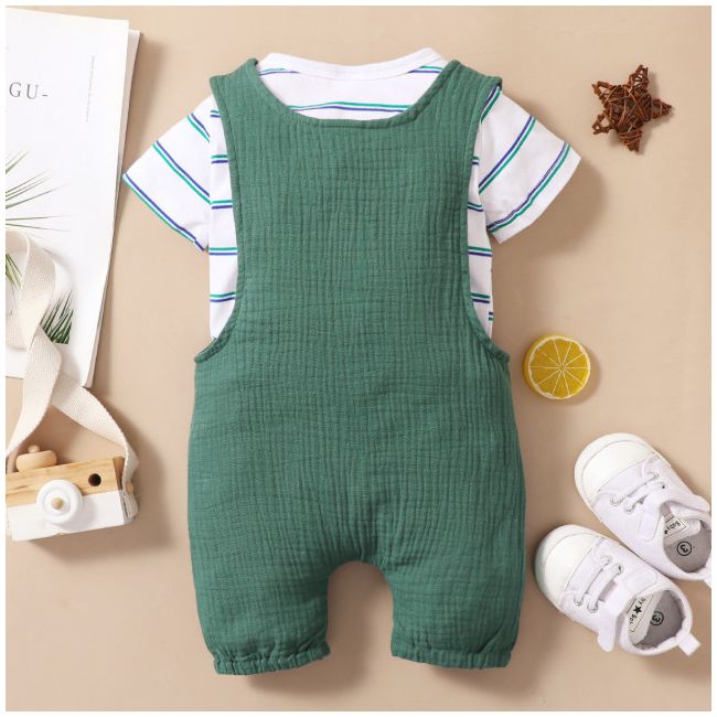 Costumas pentru baietei cu salopeta - panda (marime disponibila: 18-24 luni) lirz229-dg.18-24 luni