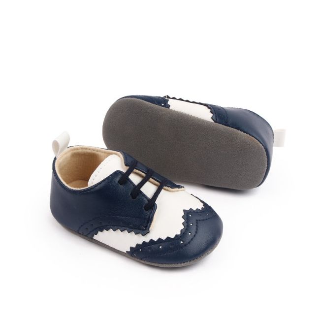 Pantofiori eleganti bleumarine cu insertie alba (marime disponibila: 6-9 luni (marimea 19 incaltaminte)) mbd2805-2-p1.6-9 luni (marimea 19 incaltaminte)