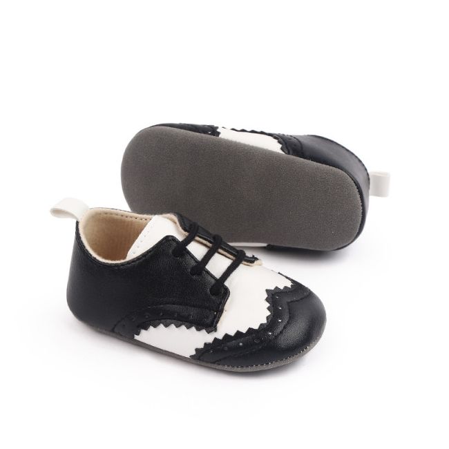 Pantofiori eleganti negri cu insertie alba MDd2805-3-p23