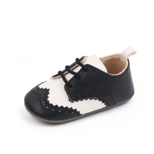 Pantofiori eleganti negri cu insertie alba MDd2805-3-p23
