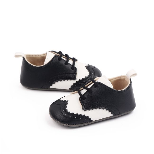 Pantofiori eleganti negri cu insertie alba MDd2805-3-p23