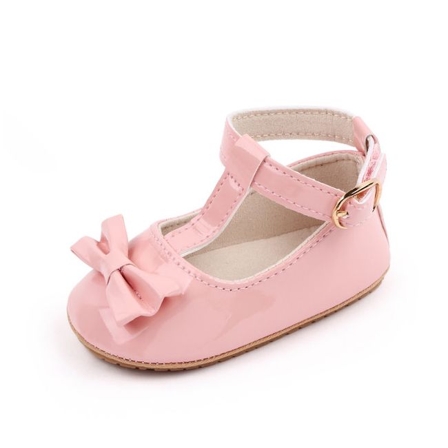 Pantofiori roz din lac cu inchidere pe glezna MBM22-6-1-p24