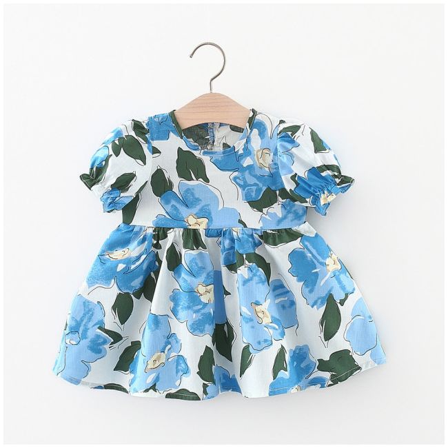 Rochita pentru fetite - blue flowers (marime disponibila: 3-6 luni (marimea 18 incaltaminte)) mdxq1938-3-r2.3-6 luni (marimea 18 incaltaminte)