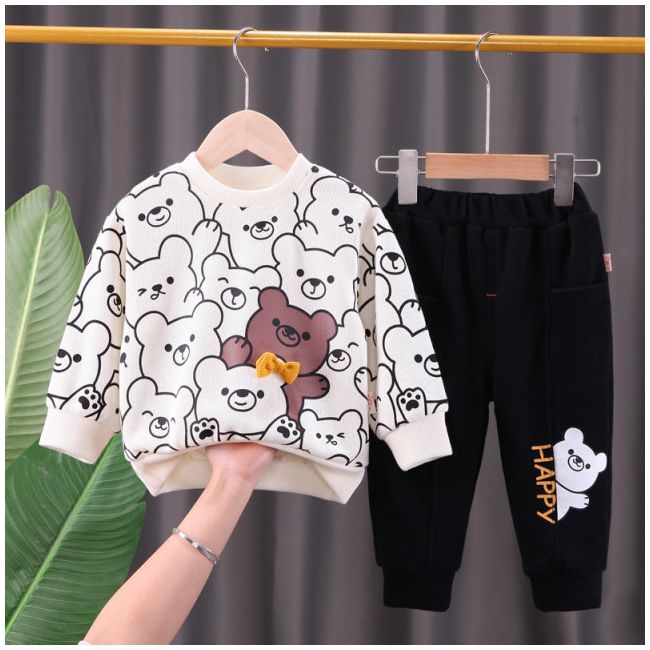Compleu pentru baietei - happy teddy (marime disponibila: 9-12 luni (marimea 20 incaltaminte)) adddtz18-1.9-12 luni (marimea 20 incaltaminte)
