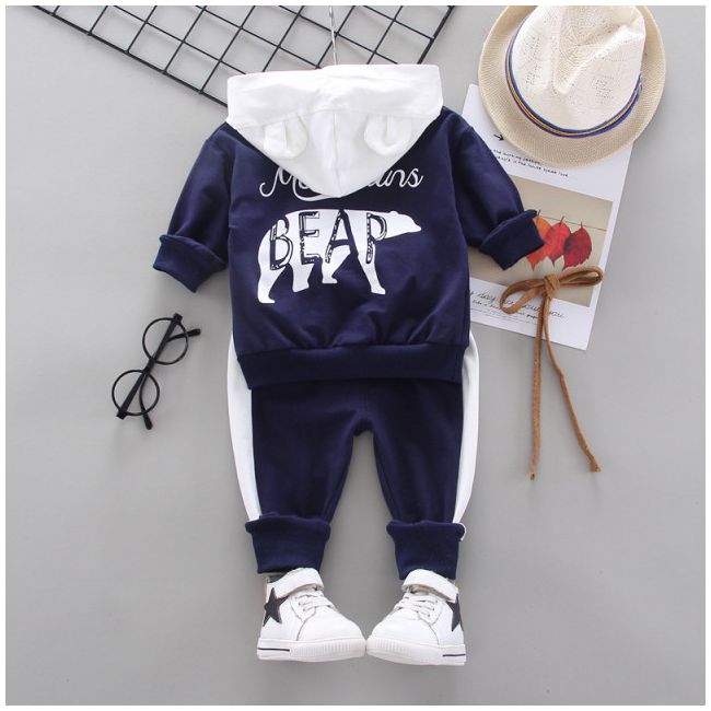 Trening bleumarine pentru bebelusi - mountain bear (marime disponibila: 2 ani) mbxh-f-3-dg.2 ani
