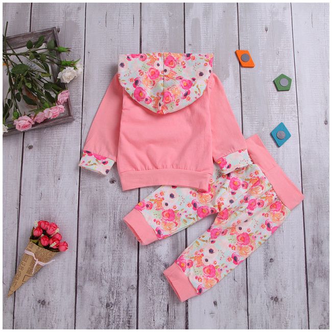 Trening roz pentru fetite - flowers (marime disponibila: 6-9 luni (marimea 19 incaltaminte)) mdk0325-1-de3.6-9 luni (marimea 19 incaltaminte)