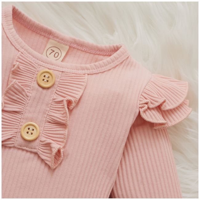 Compleu cu body roz si pantaloni verzi inflorati MBTXF101194-2-DE