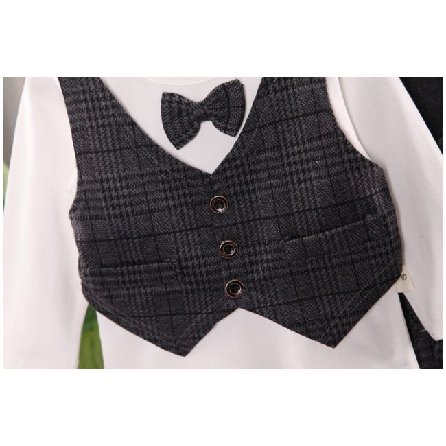 Costum elegant gri petrol pentru baietei (marime disponibila: 18-24 luni) liddtz105-2-de2.18-24 luni