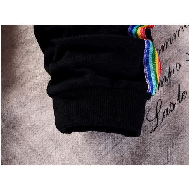 Trening alb cu negru - rainbow (marime disponibila: 9-12 luni (marimea 20 incaltaminte)) mbxh-f-11-dg2.9-12 luni (marimea 20 incaltaminte)
