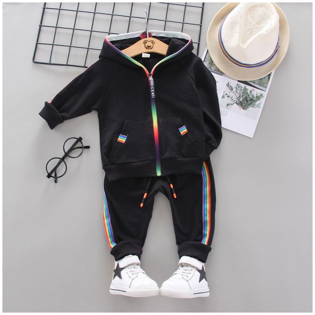 Trening negru pentru baietei - rainbow (marime disponibila: 6-9 luni (marimea 19 incaltaminte)) mdxh-f-12-dg2.6-9 luni (marimea 19 incaltaminte)