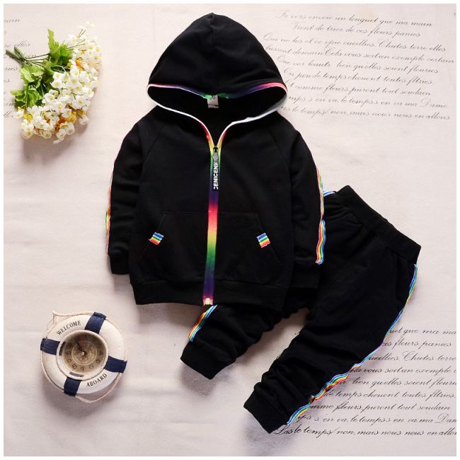 Trening negru pentru baietei - rainbow (marime disponibila: 6-9 luni (marimea 19 incaltaminte)) mdxh-f-12-dg2.6-9 luni (marimea 19 incaltaminte)