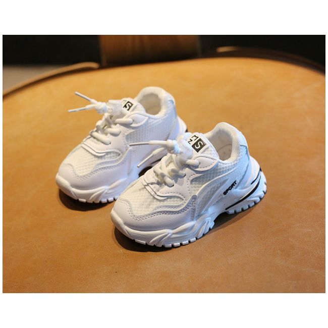 Adidasi albi pentru copii - sport fashion (marime disponibila: marimea 25) mdty127-2-sa44.marimea 25