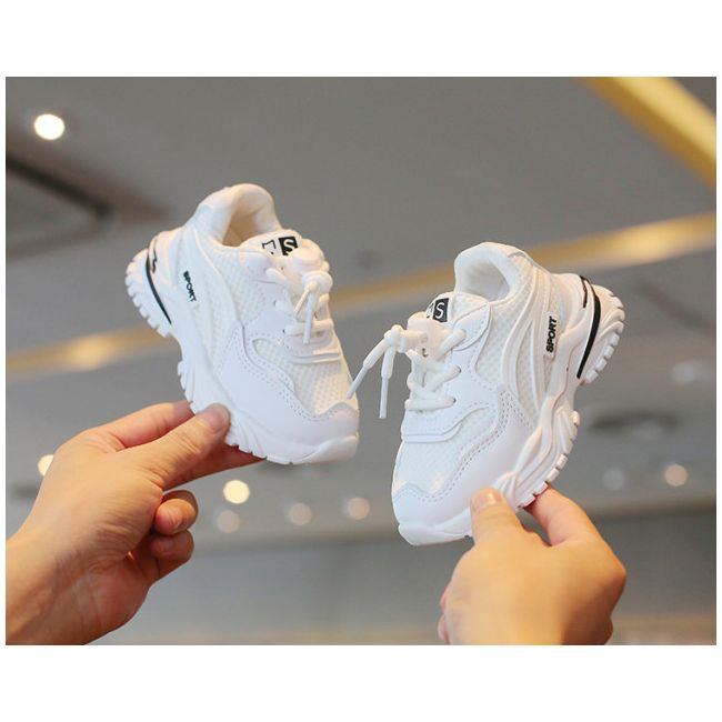 Adidasi albi pentru copii - sport fashion (marime disponibila: marimea 25) mdty127-2-sa44.marimea 25