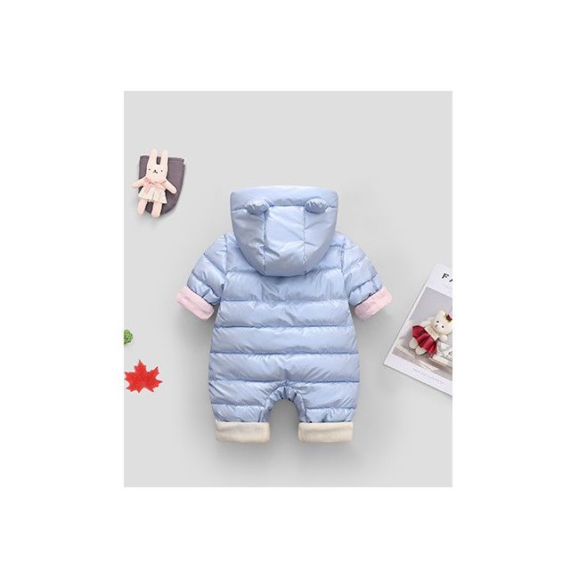 Combinezon bleu sidefat din fas pentru baietei MDTLYR01-2