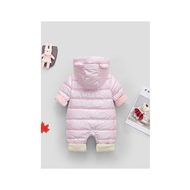 Combinezon roz sidefat din fas pentru fetite (marime disponibila: 3-6 luni (marimea 18 incaltaminte)) mdtlyr01-4.3-6 luni (marimea 18 incaltaminte)